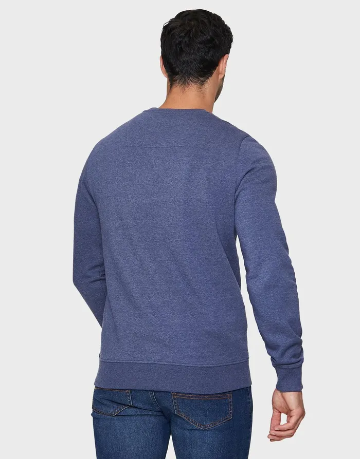 Men Denim Blue Crew Neck Sweatshirt Denim Marl Threadbare Sweatshirts Men Denim Blue Crew Neck Sweatshirt Denim Marl Threadbare Sweatshirts