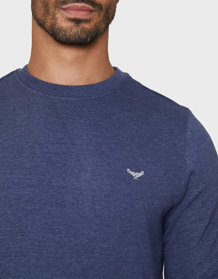 Men Denim Blue Crew Neck Sweatshirt Denim Marl Threadbare Sweatshirts Men Denim Blue Crew Neck Sweatshirt Denim Marl Threadbare Sweatshirts