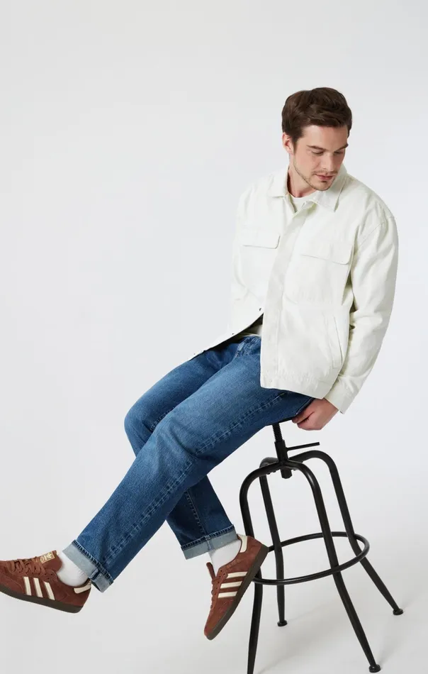 Men Double Pocket Overshirt In Antique White Mavi Jeans Shirts Men Double Pocket Overshirt In Antique White Mavi Jeans Shirts