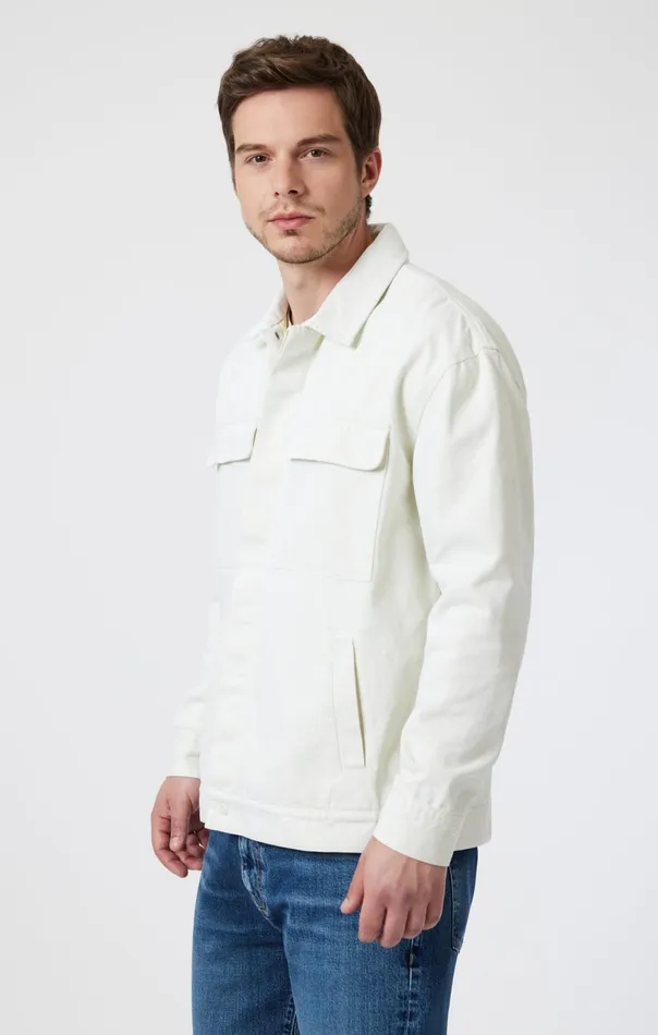 Men Double Pocket Overshirt In Antique White Mavi Jeans Shirts Men Double Pocket Overshirt In Antique White Mavi Jeans Shirts