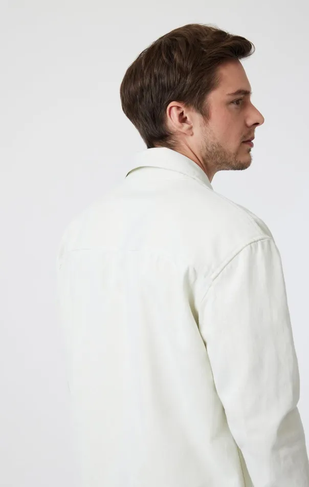 Men Double Pocket Overshirt In Antique White Mavi Jeans Shirts Men Double Pocket Overshirt In Antique White Mavi Jeans Shirts