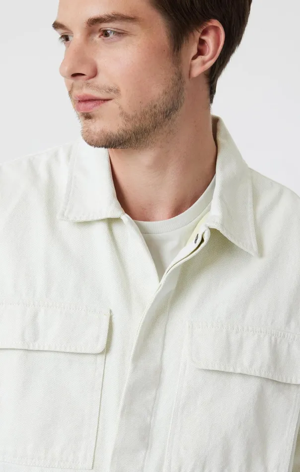Men Double Pocket Overshirt In Antique White Mavi Jeans Shirts Men Double Pocket Overshirt In Antique White Mavi Jeans Shirts