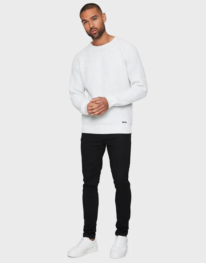 Men Ecru Crew Neck Jumper Ecru Threadbare Knitwear Men Ecru Crew Neck Jumper Ecru Threadbare Knitwear