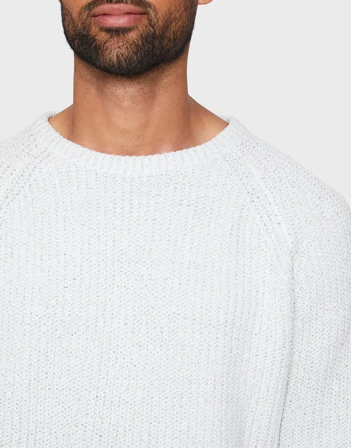 Men Ecru Crew Neck Jumper Ecru Threadbare Knitwear Men Ecru Crew Neck Jumper Ecru Threadbare Knitwear