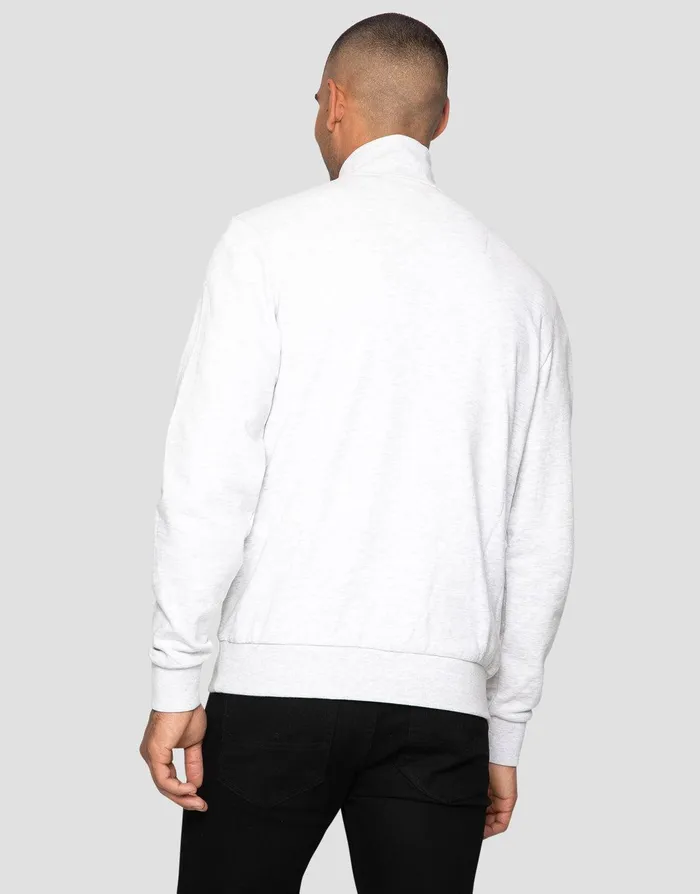 Men Ecru Marl Quarter Zip Knitted Sweatshirt Ecru Marl Threadbare Sweatshirts Men Ecru Marl Quarter Zip Knitted Sweatshirt Ecru Marl Threadbare Sweatshirts