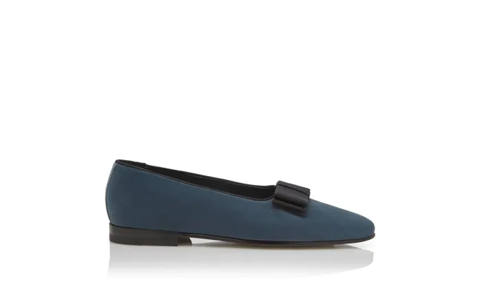 Men Evening Manolo Blahnik TORO Blue Velvet Opera Pumps Men Evening Manolo Blahnik TORO Blue Velvet Opera Pumps