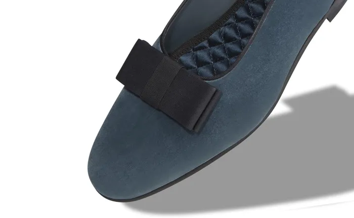 Men Evening Manolo Blahnik TORO Blue Velvet Opera Pumps Men Evening Manolo Blahnik TORO Blue Velvet Opera Pumps