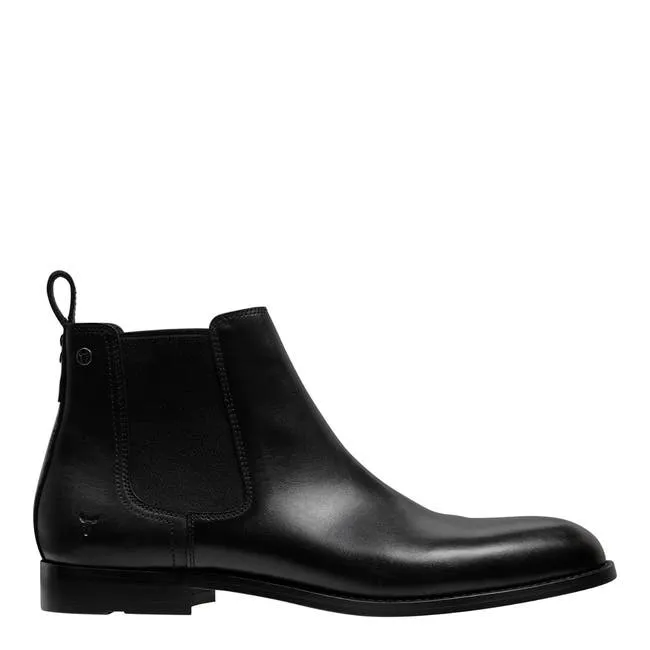Men Fabian Black Leather Boots Windsor Smith Boots
