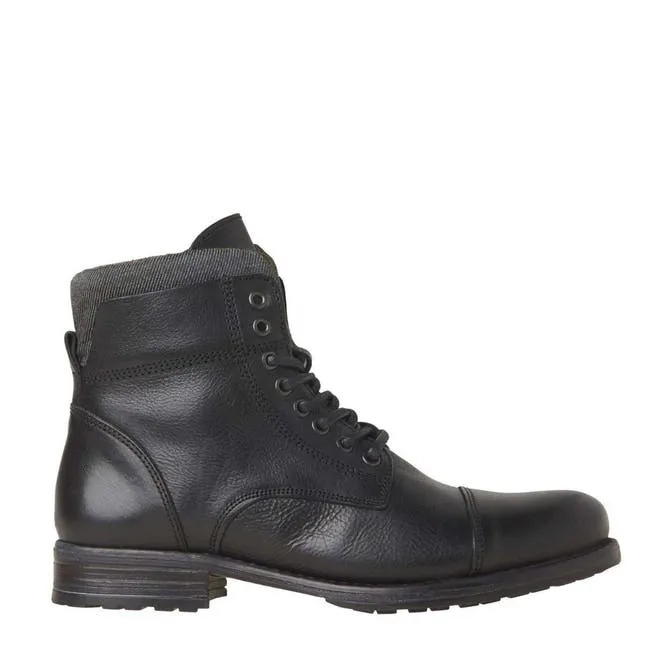 Men Feverr Black Leather Boots Windsor Smith Boots