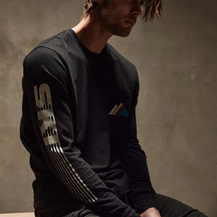 Men Graphics James Perse Long Sleeve Ski Patrol Graphic Black