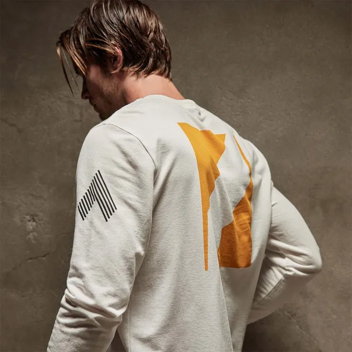 Men Graphics James Perse Long Sleeve Ski Patrol Graphic White