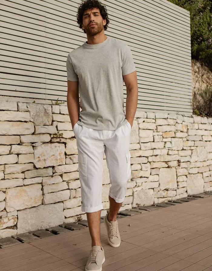 Men Grey Marl Popcorn Jersey TShirt Grey Marl Threadbare TShirts Men Grey Marl Popcorn Jersey TShirt Grey Marl Threadbare TShirts