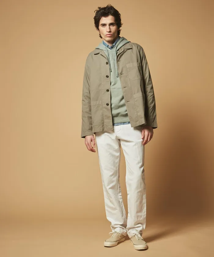 Men Hartford Jackets and Outerwear Army Perry Light Chino Jacket