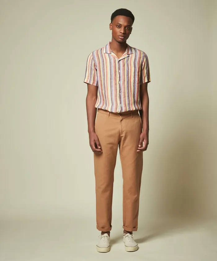Men Hartford Pants Caramel Canvas Tyron Pants
