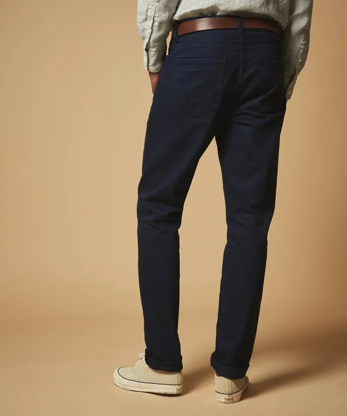 Men Hartford Pants Navy Tim 5Pockets Pants In Cotton Twill