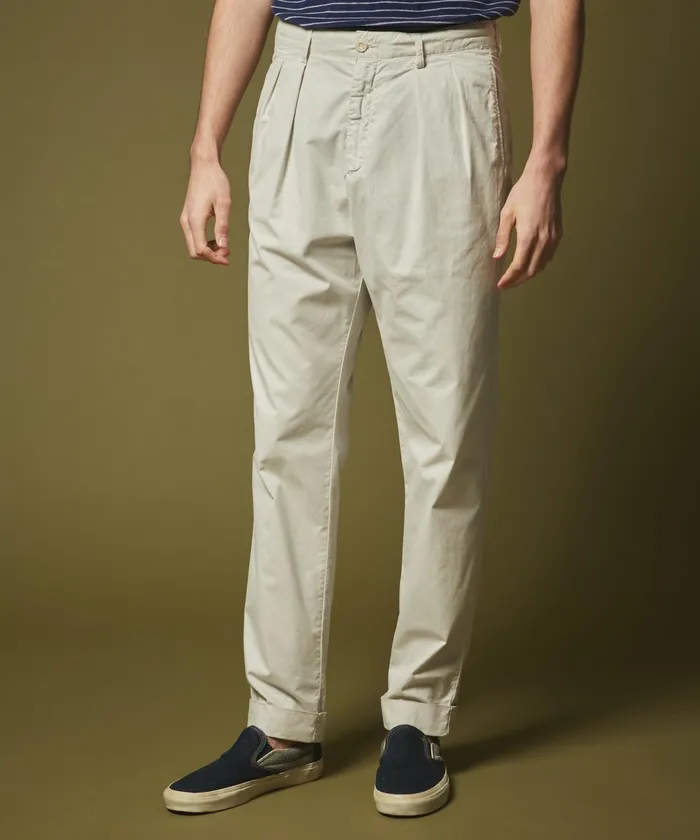 Men Hartford Pants Pleated Light Chino Pants