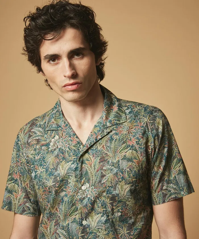 Men Hartford Shirts Liberty Print Slam Cotton Shirt