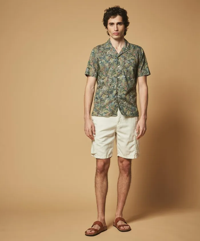Men Hartford Shirts Liberty Print Slam Cotton Shirt