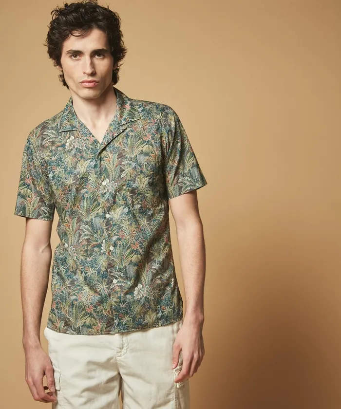 Men Hartford Shirts Liberty Print Slam Cotton Shirt
