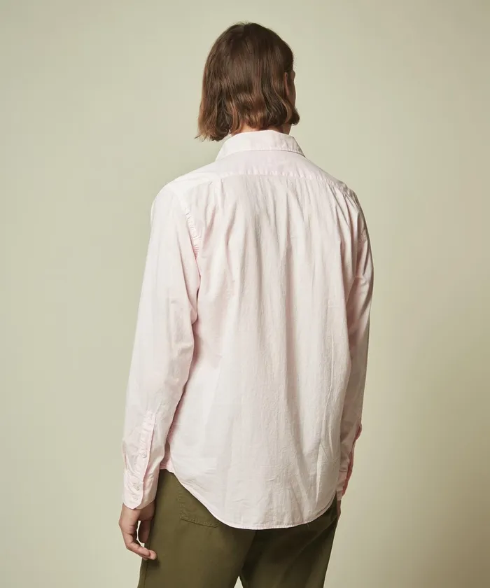 Men Hartford Shirts Light Pink Cotton Voile Paul Regular Shirt
