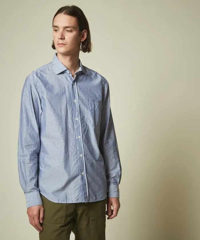 Men Hartford Shirts Striped EndOnEnd Paul Regular Shirt