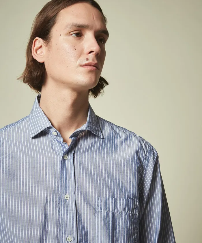 Men Hartford Shirts Striped EndOnEnd Paul Regular Shirt