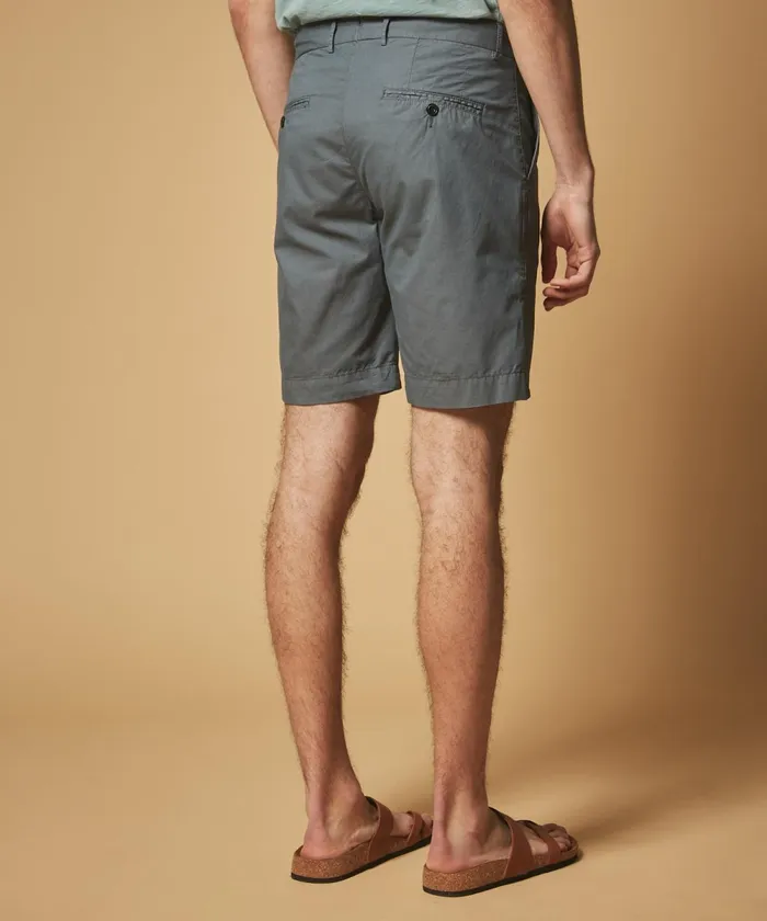 Men Hartford Shorts Blue Cotton Twill Bobby Bermuda Shorts