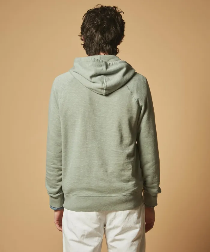 Men Hartford Sweaters GreyGreen Light Cotton Hoody