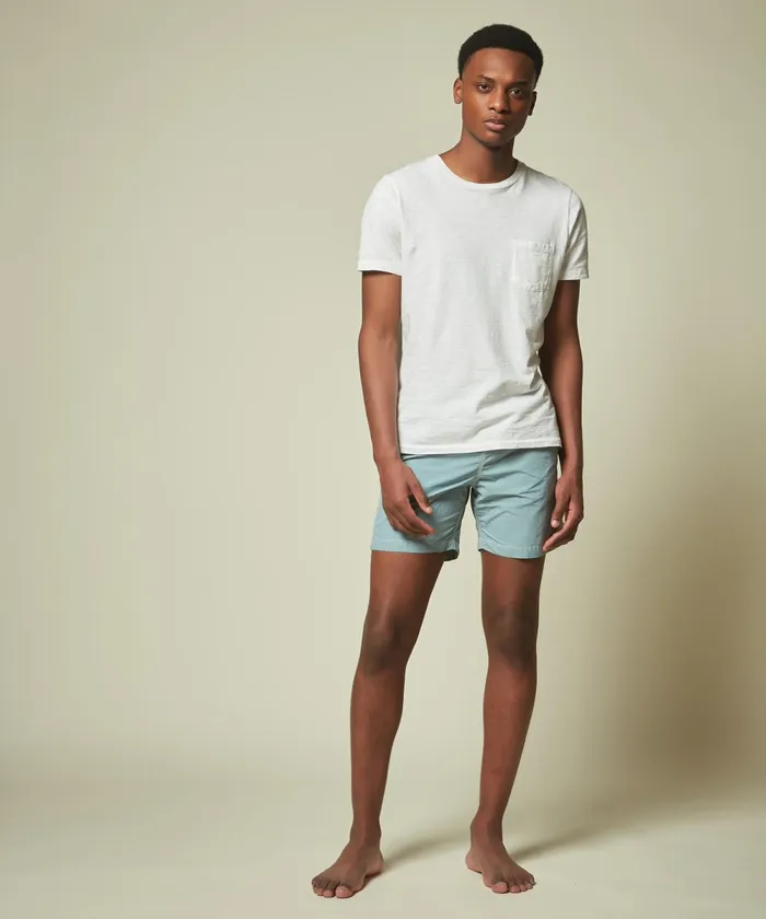 Men Hartford Swimwear Oyster Solid Classic Swim Shorts