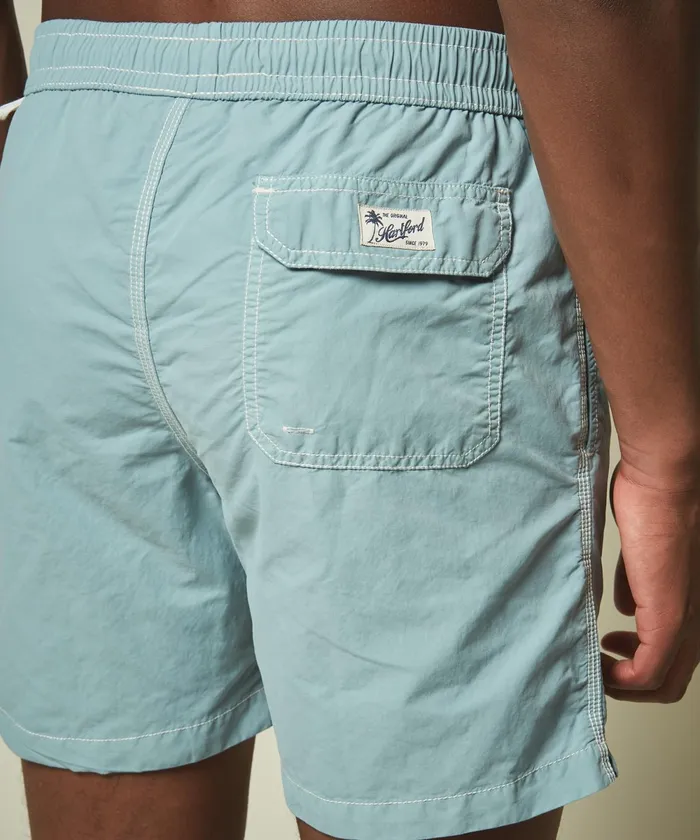 Men Hartford Swimwear Oyster Solid Classic Swim Shorts