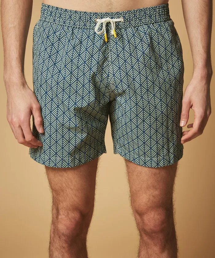 Men Hartford Swimwear Tiles Print Swim Shorts