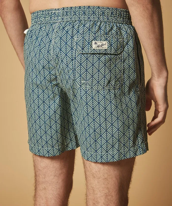 Men Hartford Swimwear Tiles Print Swim Shorts