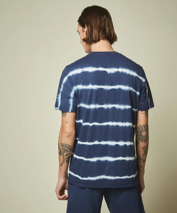 Men Hartford TShirts and Polos Indigo Slub Cotton Pocket Tee