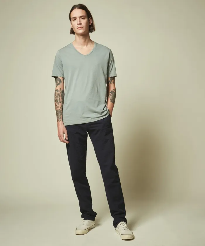 Men Hartford TShirts and Polos Verdigris Light Jersey VNeck TShirt