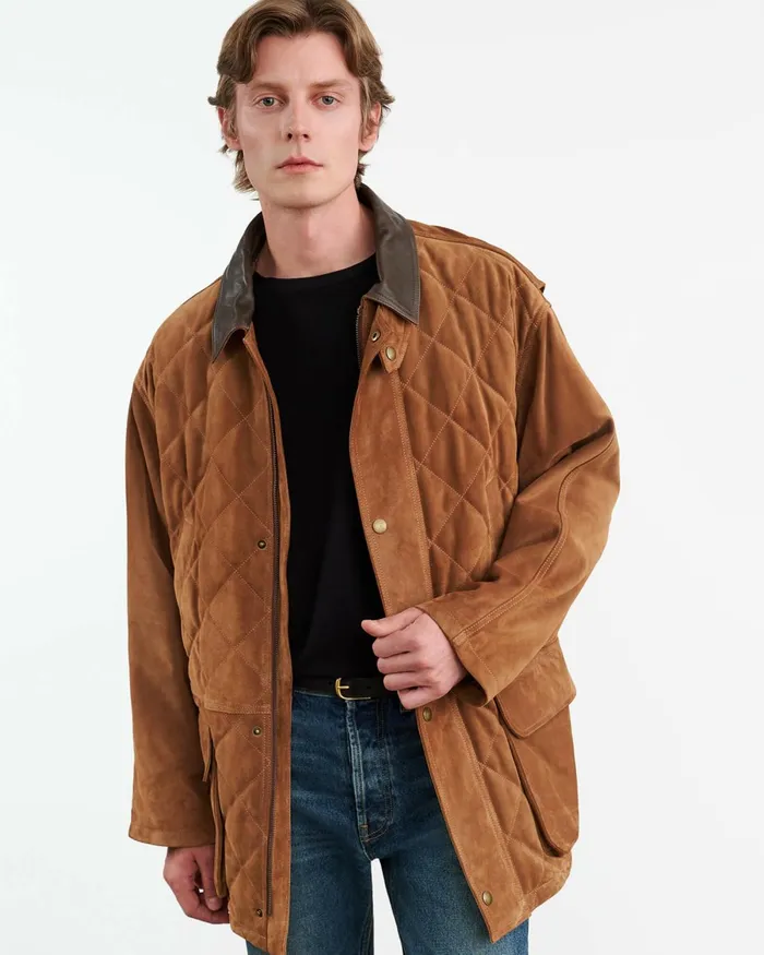 Men Jackets and Coats Nili Lotan SLANE LEATHER PARKA Martora