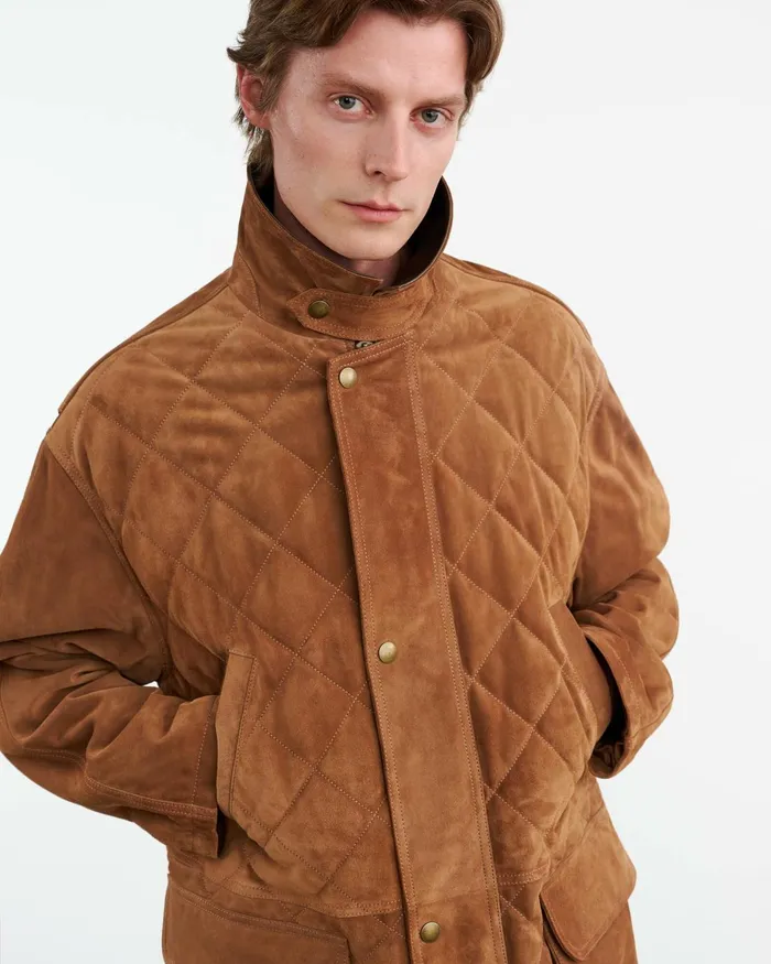 Men Jackets and Coats Nili Lotan SLANE LEATHER PARKA Martora