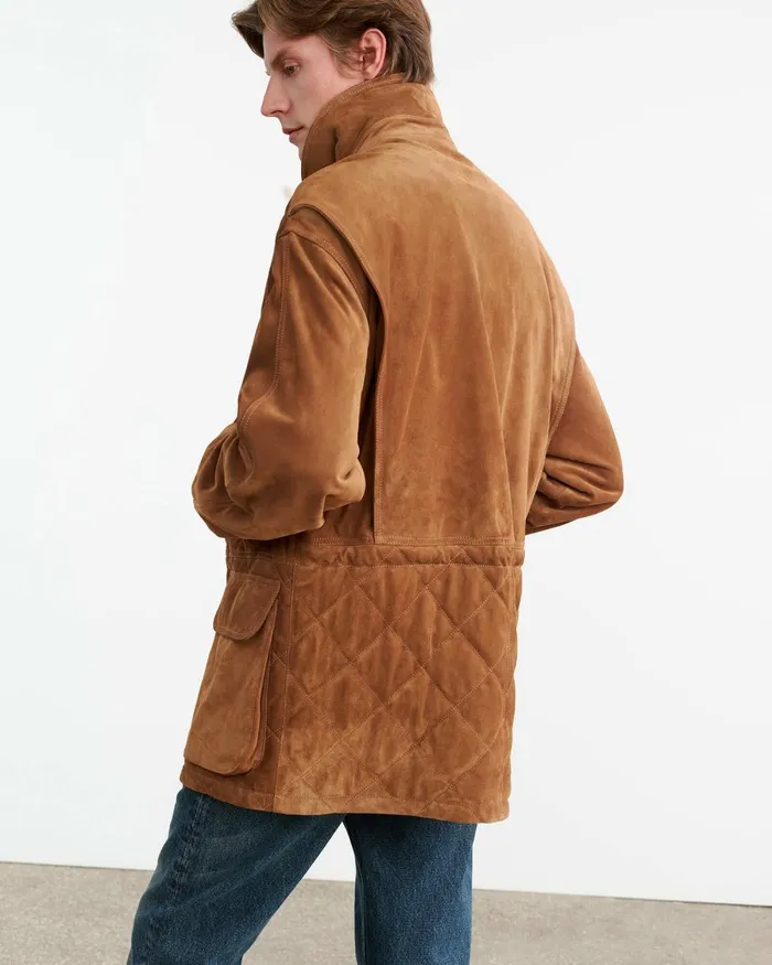 Men Jackets and Coats Nili Lotan SLANE LEATHER PARKA Martora
