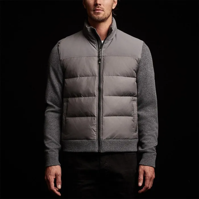 Men JacketsOuterwear James Perse Luxury Down Zip Front Sweater Flannel