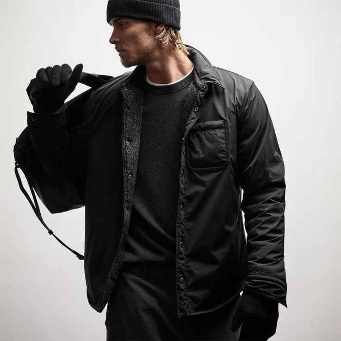 Men JacketsOuterwear James Perse Plaid Lined Performance Jacket Blackcarbon