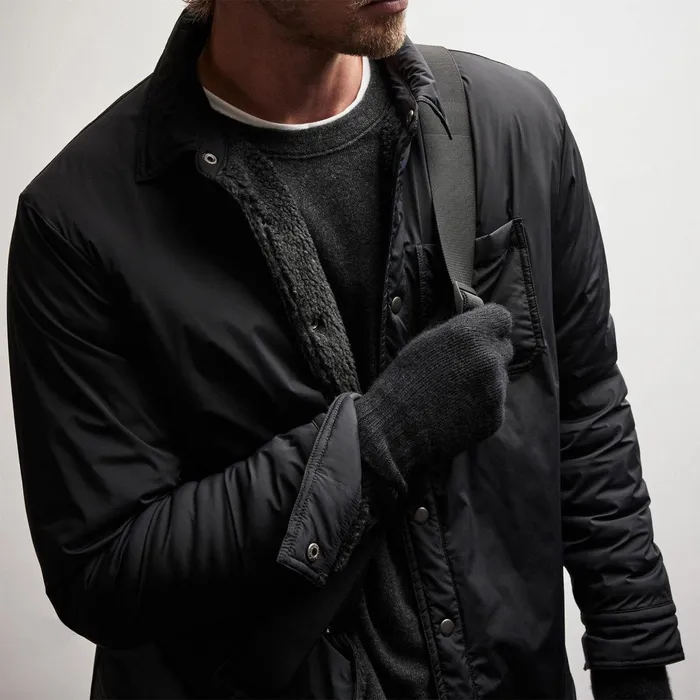 Men JacketsOuterwear James Perse Plaid Lined Performance Jacket Blackcarbon