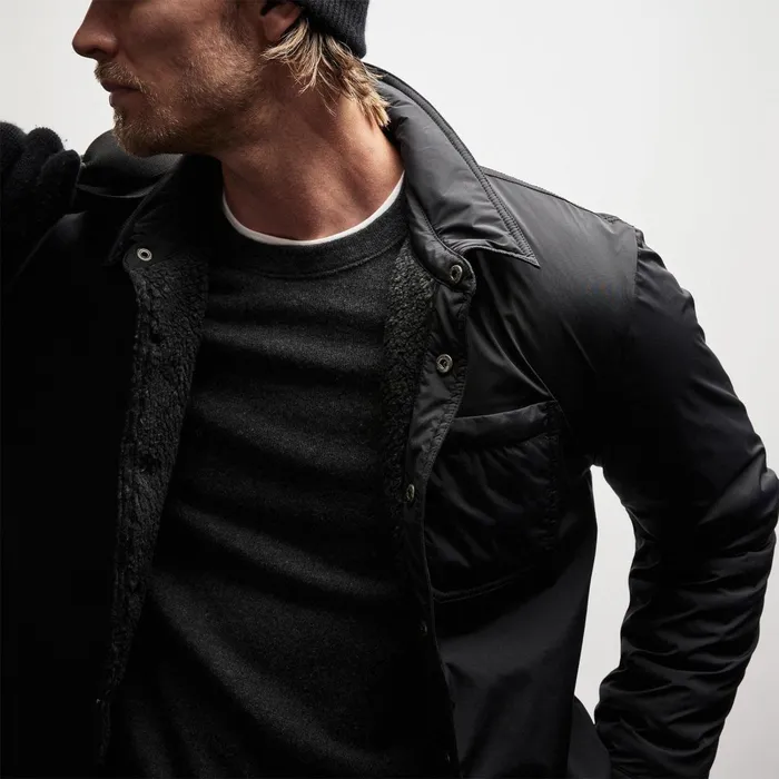 Men JacketsOuterwear James Perse Plaid Lined Performance Jacket Blackcarbon