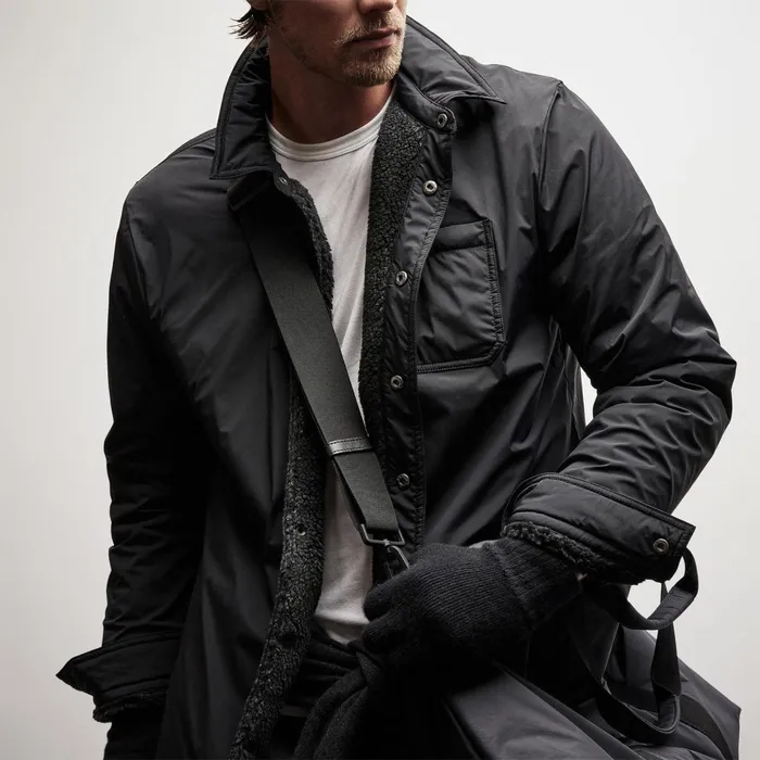 Men JacketsOuterwear James Perse Plaid Lined Performance Jacket Blackcarbon