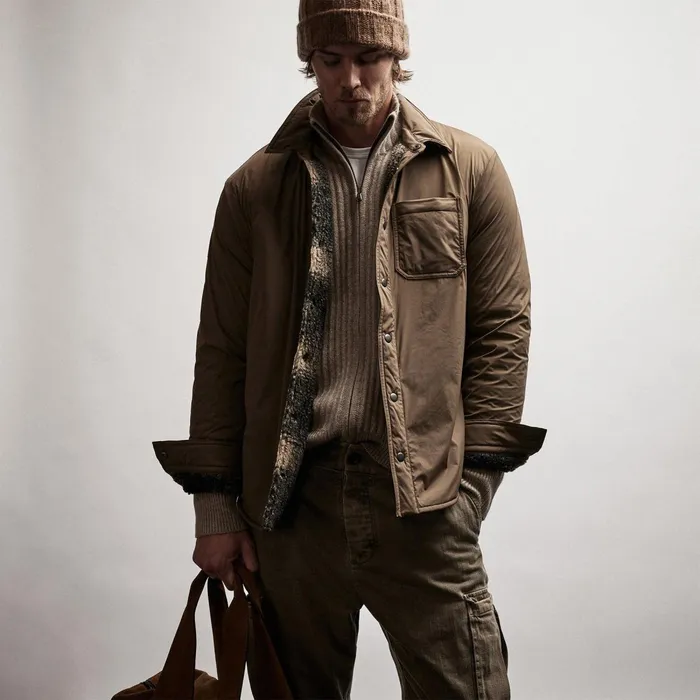 Men JacketsOuterwear James Perse Plaid Lined Performance Jacket Yucatoast