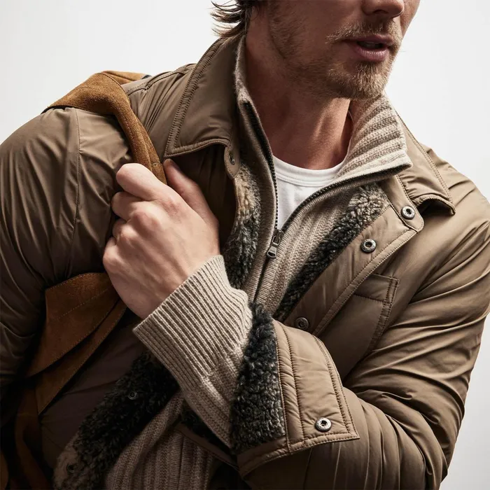 Men JacketsOuterwear James Perse Plaid Lined Performance Jacket Yucatoast