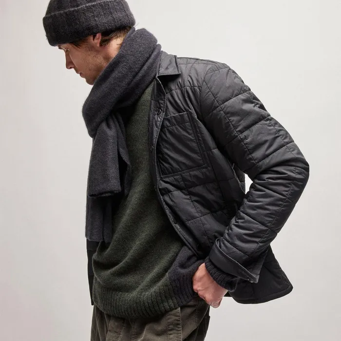 Men JacketsOuterwear James Perse Quilted Shirt Jacket Black