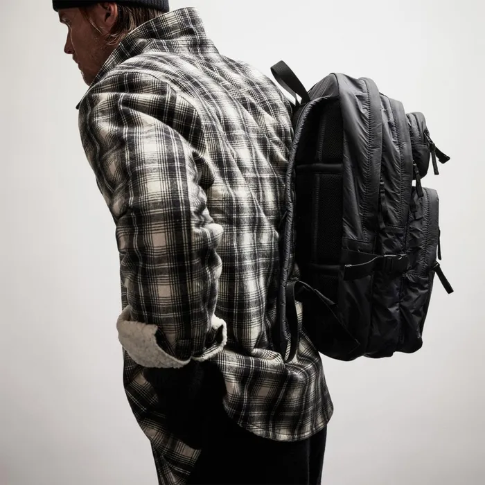 Men JacketsOuterwear James Perse Sherpa Lined Plaid Jacket Blackwhite