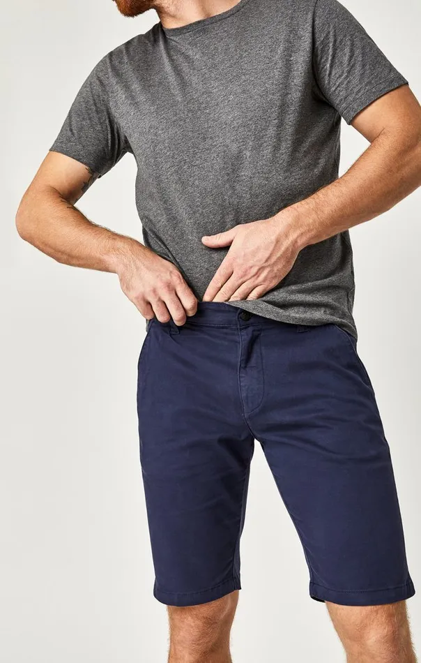 Men Jacob Shorts In Dark Navy Sateen Twill Mavi Jeans Shorts Men Jacob Shorts In Dark Navy Sateen Twill Mavi Jeans Shorts