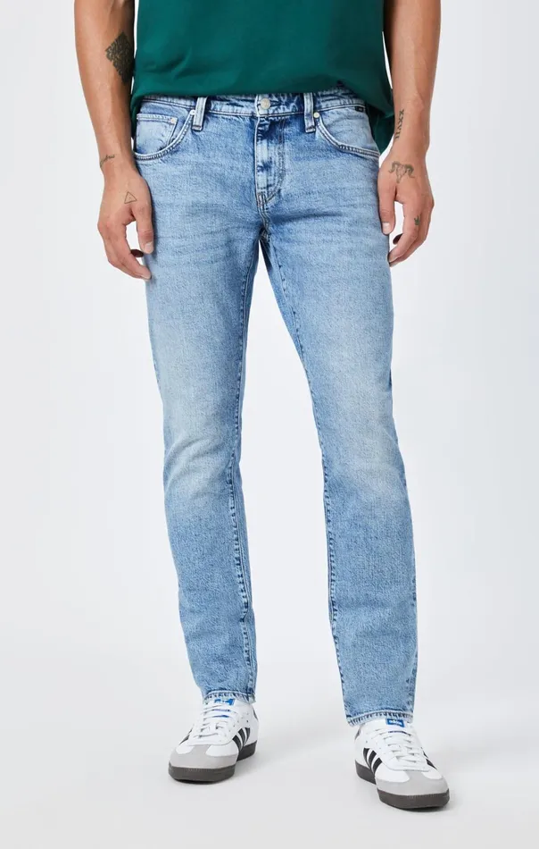 Men Jake Slim Leg In Light Brushed Recycled Blue Mavi Jeans Denim Men Jake Slim Leg In Light Brushed Recycled Blue Mavi Jeans Denim
