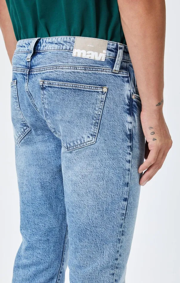 Men Jake Slim Leg In Light Brushed Recycled Blue Mavi Jeans Denim Men Jake Slim Leg In Light Brushed Recycled Blue Mavi Jeans Denim