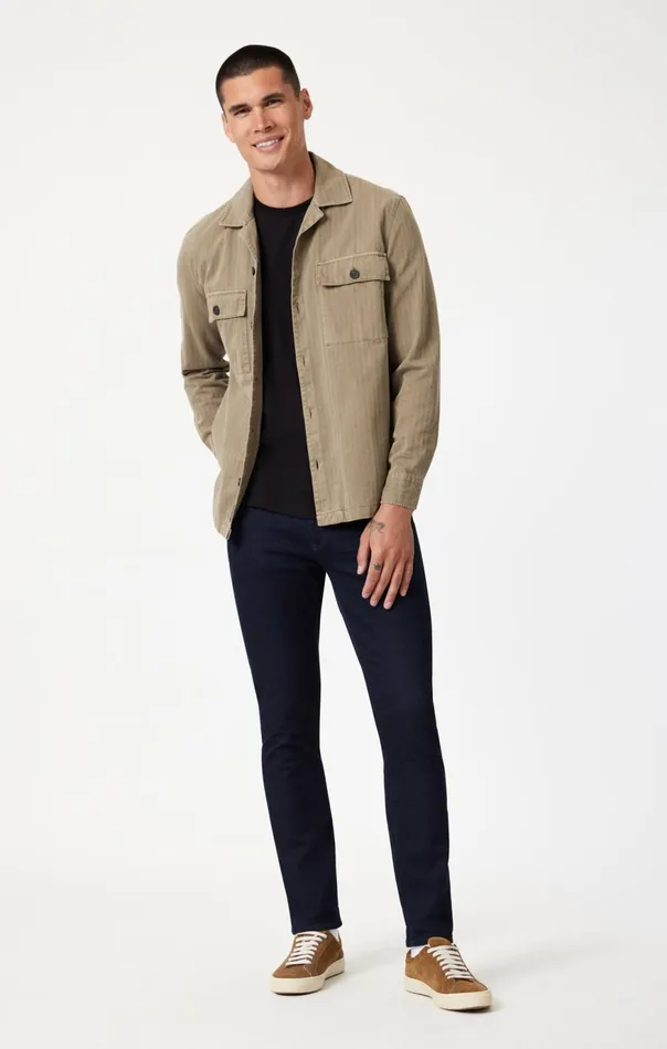 Men Jake Slim Leg In Rinse Brushed Active Comfort Mavi Jeans Denim
